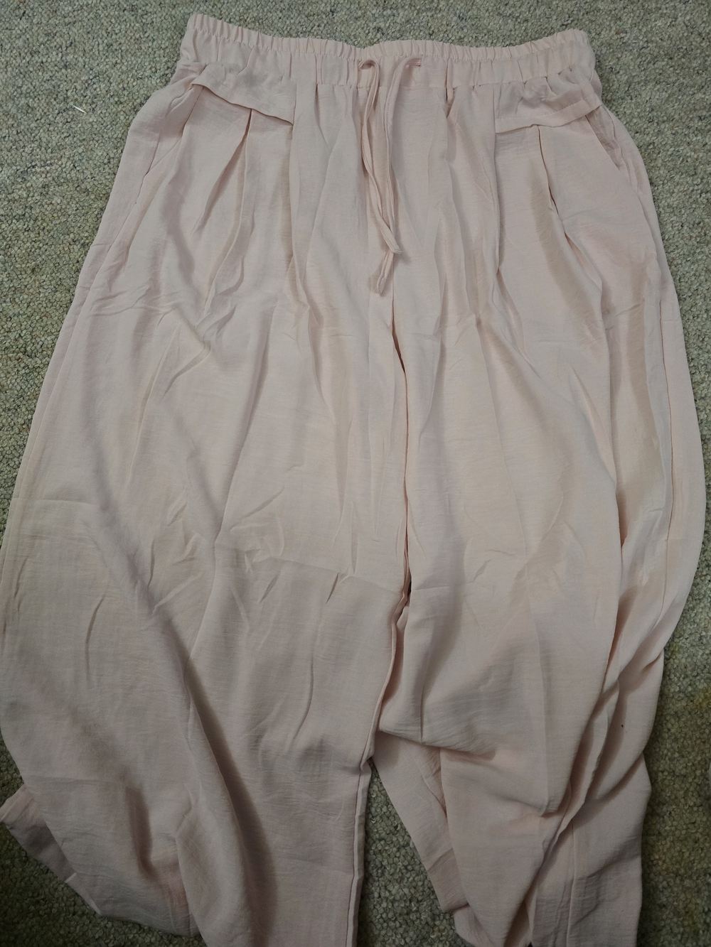 Light Pink Relaxed Drawstring Pants